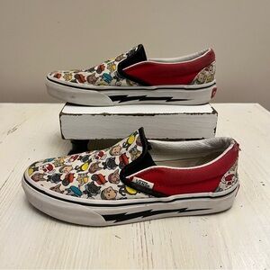 Vans Customs Off The Wall Dog And Car Macaroon Print Shows Size Women 5 Men 3.5